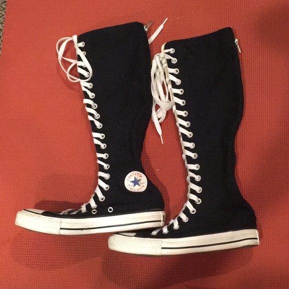tall lace up converse
